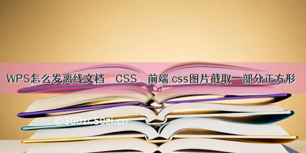 WPS怎么发离线文档 – CSS – 前端 css图片截取一部分正方形