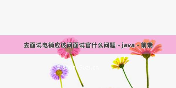 去面试电销应该问面试官什么问题 – java – 前端