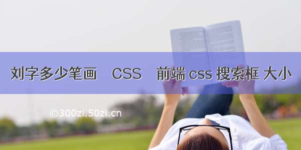 刘字多少笔画 – CSS – 前端 css 搜索框 大小