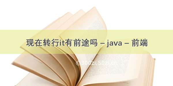 现在转行it有前途吗 – java – 前端