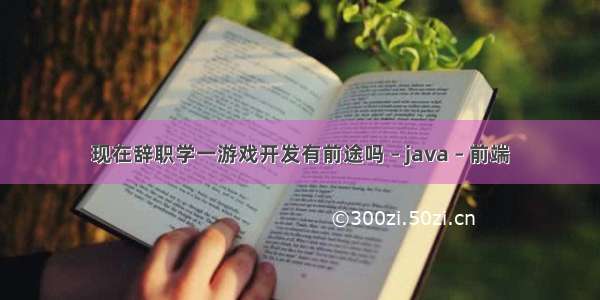 现在辞职学一游戏开发有前途吗 – java – 前端