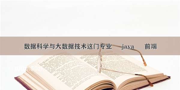 数据科学与大数据技术这门专业 – java – 前端