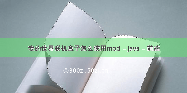 我的世界联机盒子怎么使用mod – java – 前端