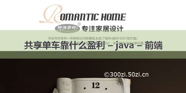 共享单车靠什么盈利 – java – 前端