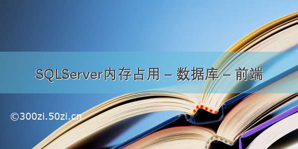 SQLServer内存占用 – 数据库 – 前端