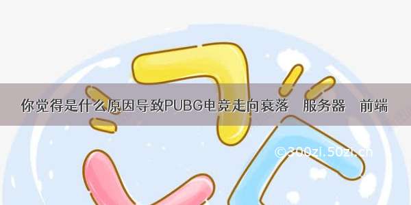 你觉得是什么原因导致PUBG电竞走向衰落 – 服务器 – 前端