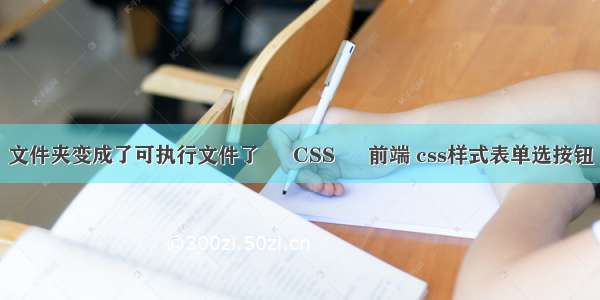 文件夹变成了可执行文件了 – CSS – 前端 css样式表单选按钮