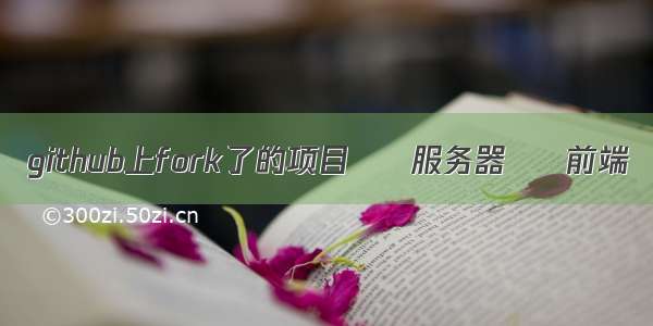 github上fork了的项目 – 服务器 – 前端