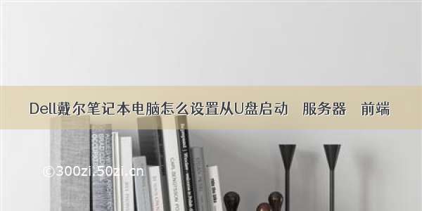 Dell戴尔笔记本电脑怎么设置从U盘启动 – 服务器 – 前端