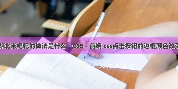 湖北米粑粑的做法是什么 – CSS – 前端 css点击按钮的边框颜色改变