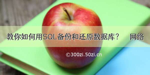 教你如何用SQL备份和还原数据库？ – 网络