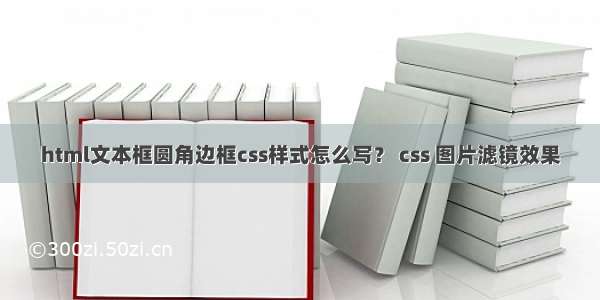 html文本框圆角边框css样式怎么写？ css 图片滤镜效果