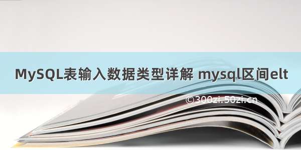 MySQL表输入数据类型详解 mysql区间elt