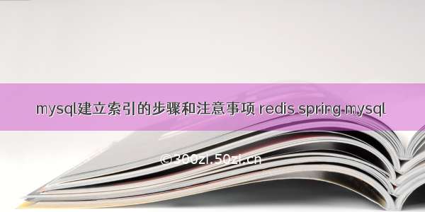 mysql建立索引的步骤和注意事项 redis spring mysql