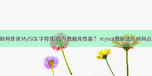 如何优化MySQL字符集 提升数据库性能？ mysql数据还原时间点