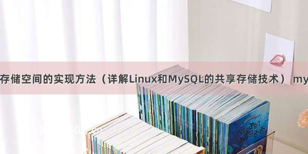 Linux MySQL 共享存储空间的实现方法（详解Linux和MySQL的共享存储技术） mysql 新建数据库语句