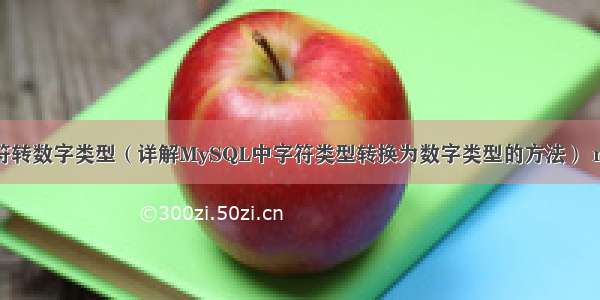 MySQL SQL字符转数字类型（详解MySQL中字符类型转换为数字类型的方法） mysqlif else语句