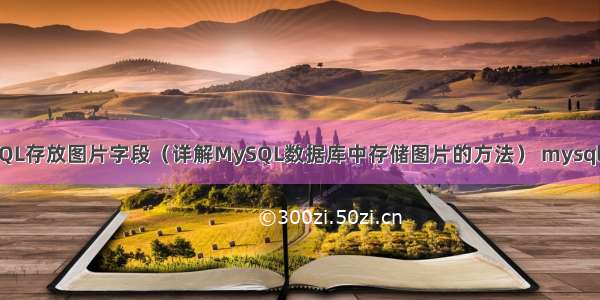 MySQL存放图片字段（详解MySQL数据库中存储图片的方法） mysqli降序