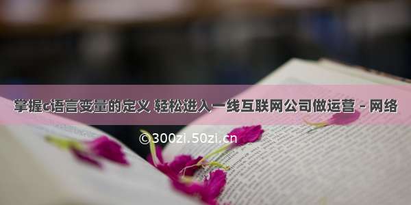 掌握c语言变量的定义 轻松进入一线互联网公司做运营 – 网络