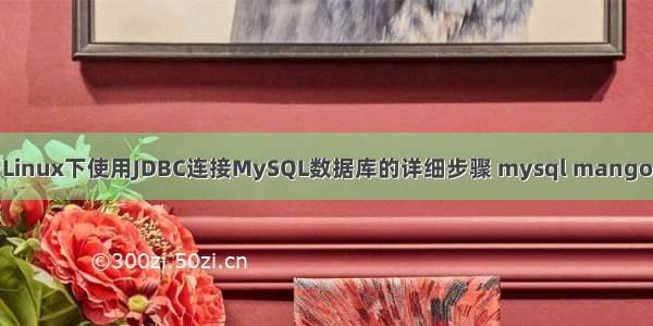 Linux下使用JDBC连接MySQL数据库的详细步骤 mysql mango