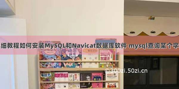 详细教程如何安装MySQL和Navicat数据库软件 mysql查询某个字段