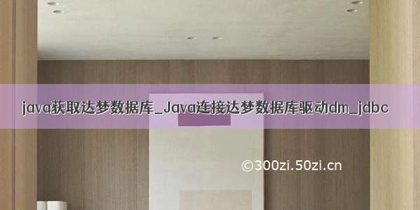 java获取达梦数据库_Java连接达梦数据库驱动dm_jdbc