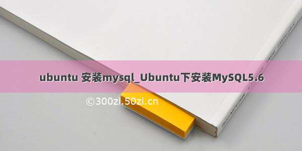 ubuntu 安装mysql_Ubuntu下安装MySQL5.6