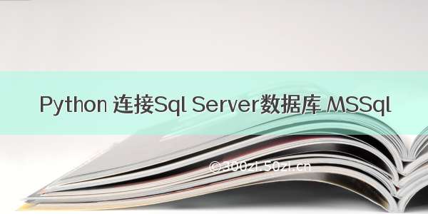 Python 连接Sql Server数据库 MSSql