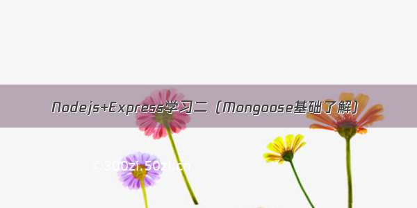 Nodejs+Express学习二（Mongoose基础了解）