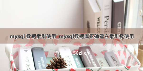 mysql 数据索引使用_mysql数据库正确建立索引及使用