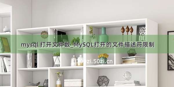 mysql 打开文件数_MySQL打开的文件描述符限制