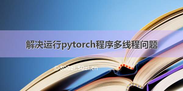 解决运行pytorch程序多线程问题