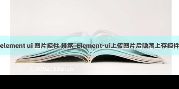 element ui 图片控件 排序_Element-ui上传图片后隐藏上存控件