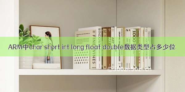 ARM中char short int long float double数据类型占多少位