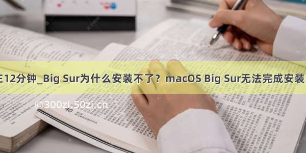 安装bigsur卡在12分钟_Big Sur为什么安装不了？macOS Big Sur无法完成安装的解决办法！...