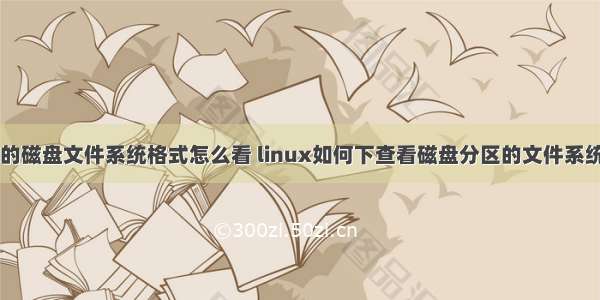 linux的磁盘文件系统格式怎么看 linux如何下查看磁盘分区的文件系统格式？