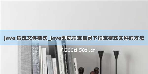 java 指定文件格式_java删除指定目录下指定格式文件的方法