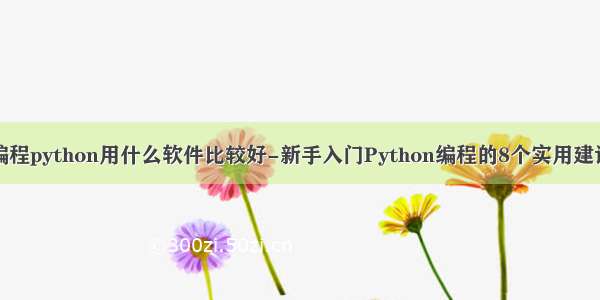 编程python用什么软件比较好-新手入门Python编程的8个实用建议