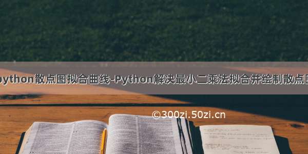 python散点图拟合曲线-Python解决最小二乘法拟合并绘制散点图