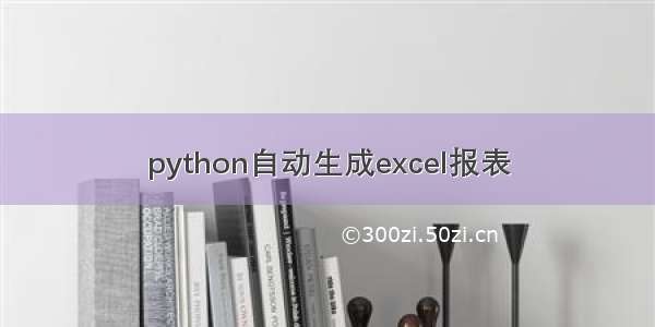 python自动生成excel报表