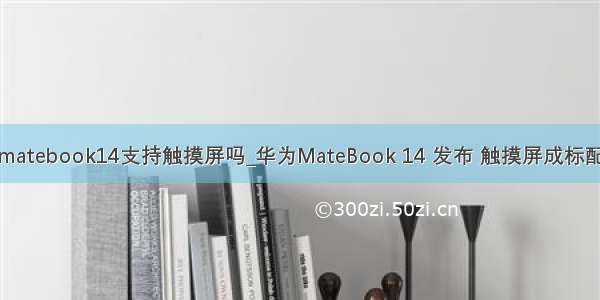 matebook14支持触摸屏吗_华为MateBook 14 发布 触摸屏成标配