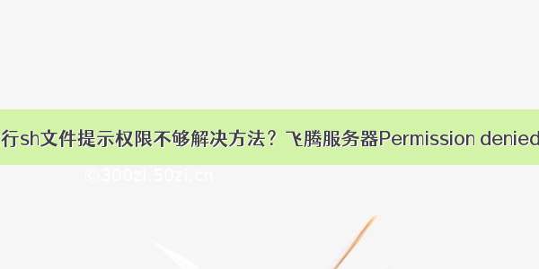 Linux服务器运行sh文件提示权限不够解决方法？飞腾服务器Permission denied问题授权方法