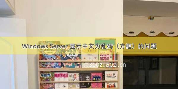 Windows Server 显示中文为乱码（方框）的问题