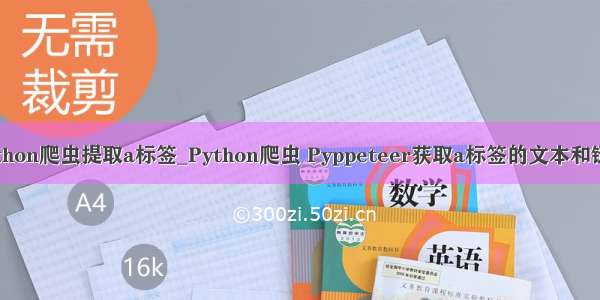 python爬虫提取a标签_Python爬虫 Pyppeteer获取a标签的文本和链接
