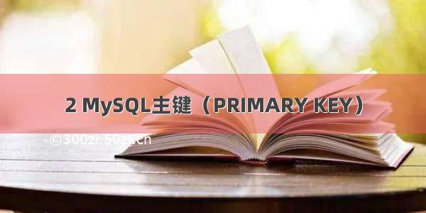 2 MySQL主键（PRIMARY KEY）