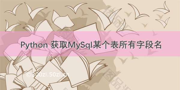 Python 获取MySql某个表所有字段名