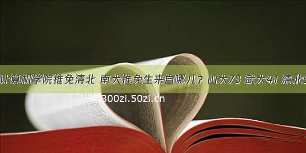 武大计算机学院推免清北 南大推免生来自哪儿？山大73 武大41 清北5人...