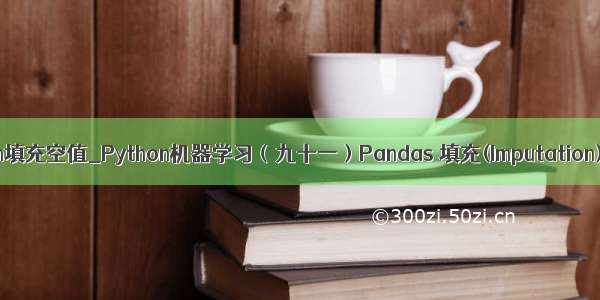 python填充空值_Python机器学习（九十一）Pandas 填充(Imputation)空值