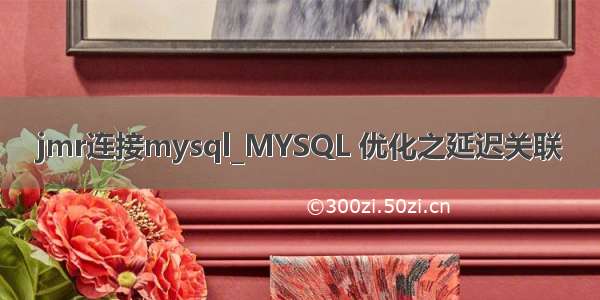 jmr连接mysql_MYSQL 优化之延迟关联