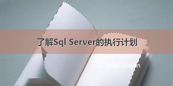 了解Sql Server的执行计划